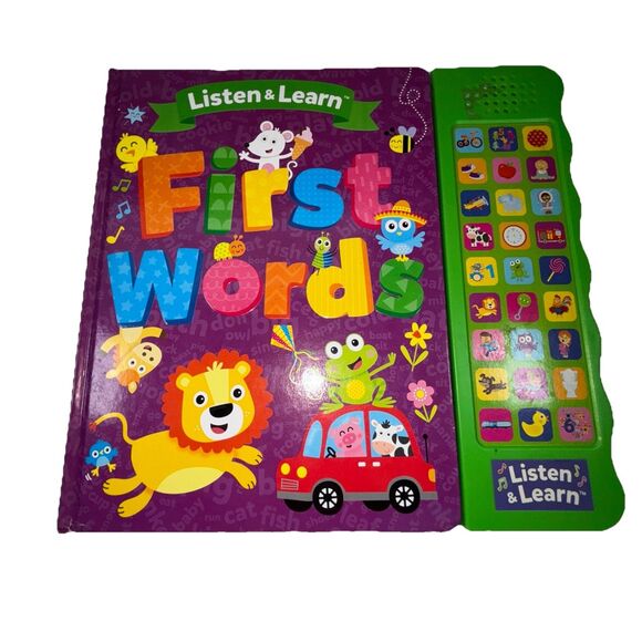 Listen & Learn First Words Book & 27-Button Sound Pad Electronic Toy Toddler - Picture 1 of 6